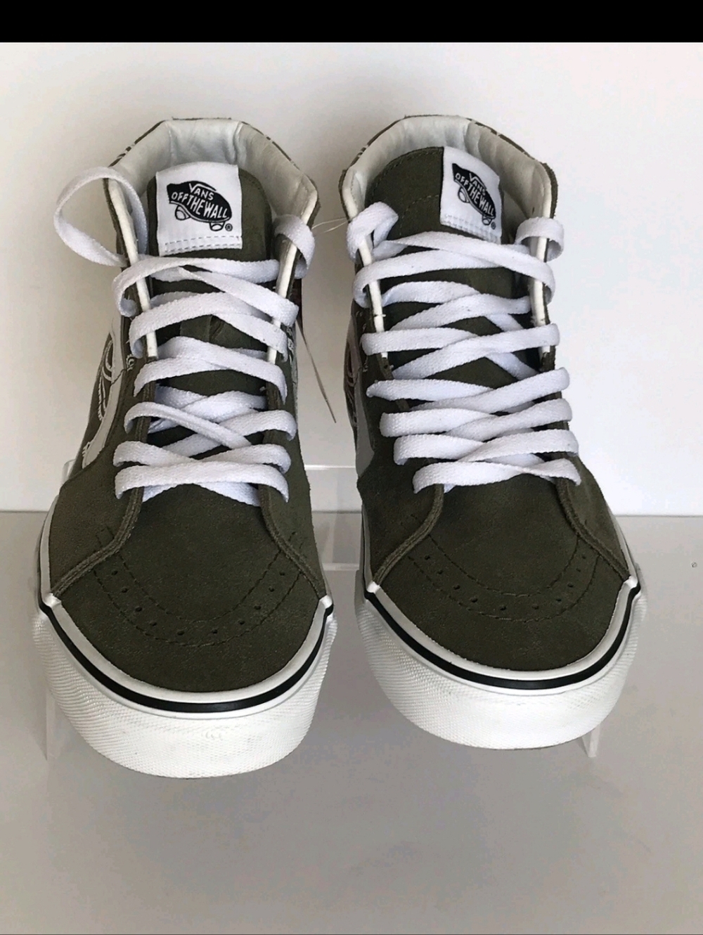Vans Peace Paisley Sk8-Hi Olive Green Suede & Canvas Old Skool Men's size 7.5 - Picture 5 of 15